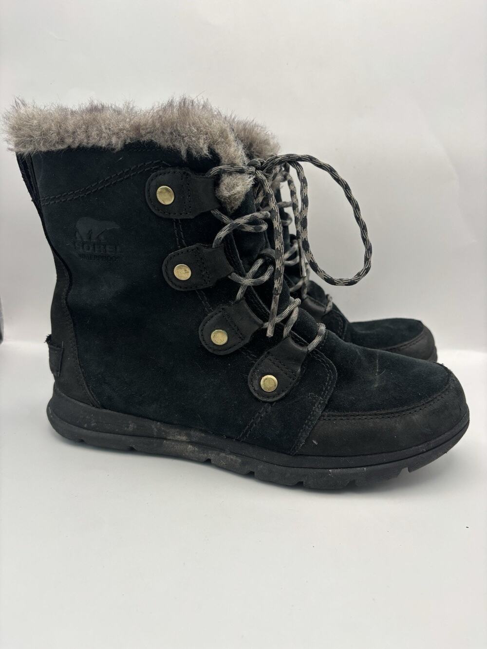 Sorel Explorer Joan Waterproof Black Boots Women Size 8.5